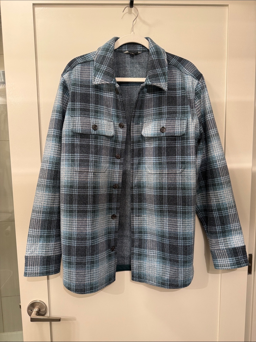 Banana republic  Plaid Button-Up Shirt Jacket in Blue